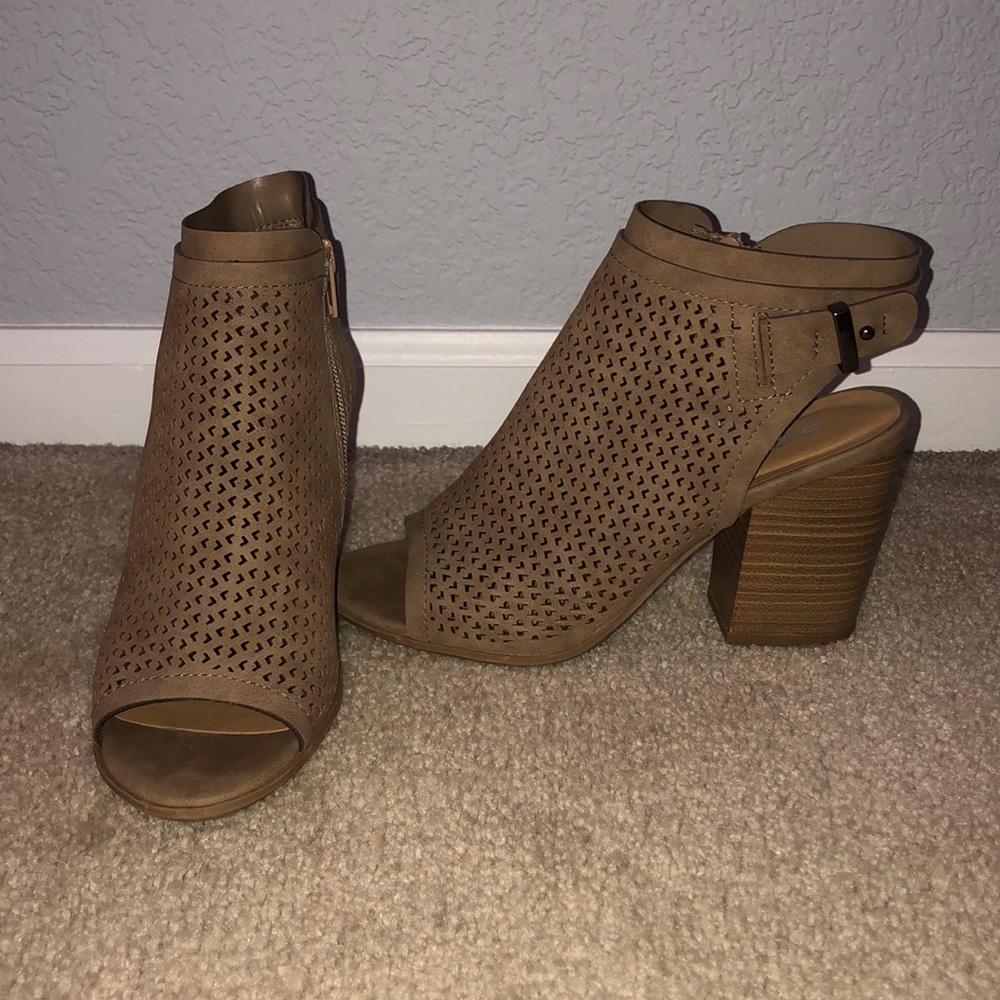 Tan booties